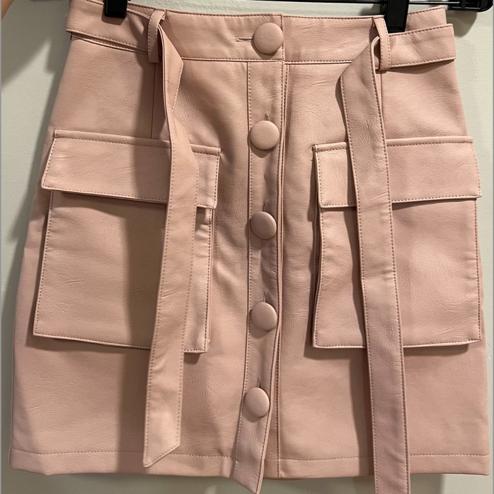 Asos Pink leather skirt
